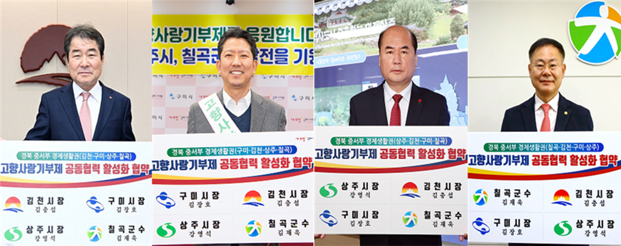 사진 제공 김천시·구미시·상주시·칠곡군