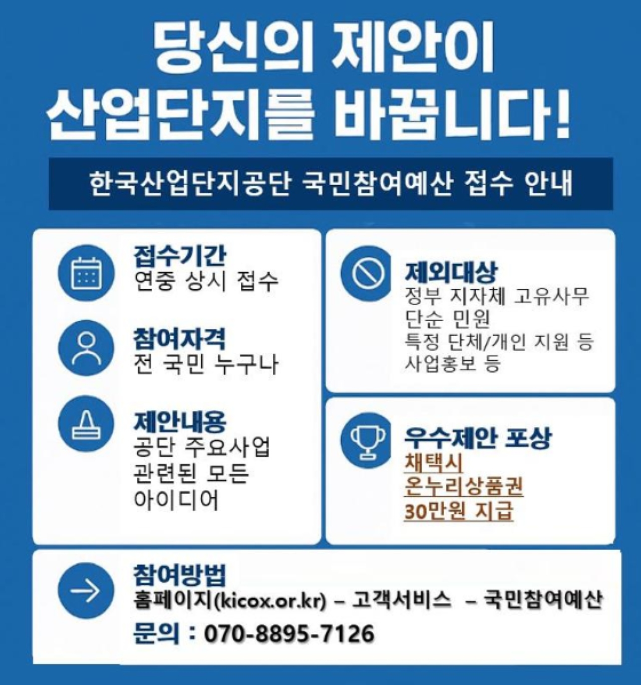 한국산업단지공단 국민 참여 예산